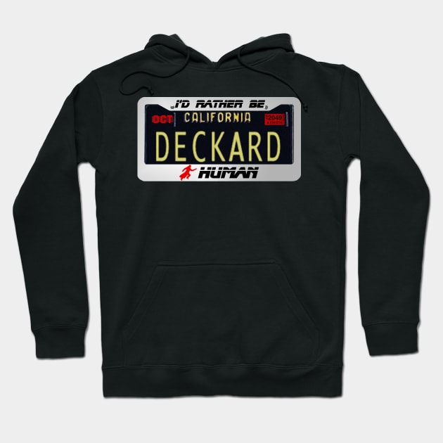 Blade Runner 2049 Deckard License Plate Hoodie by specialdelivery